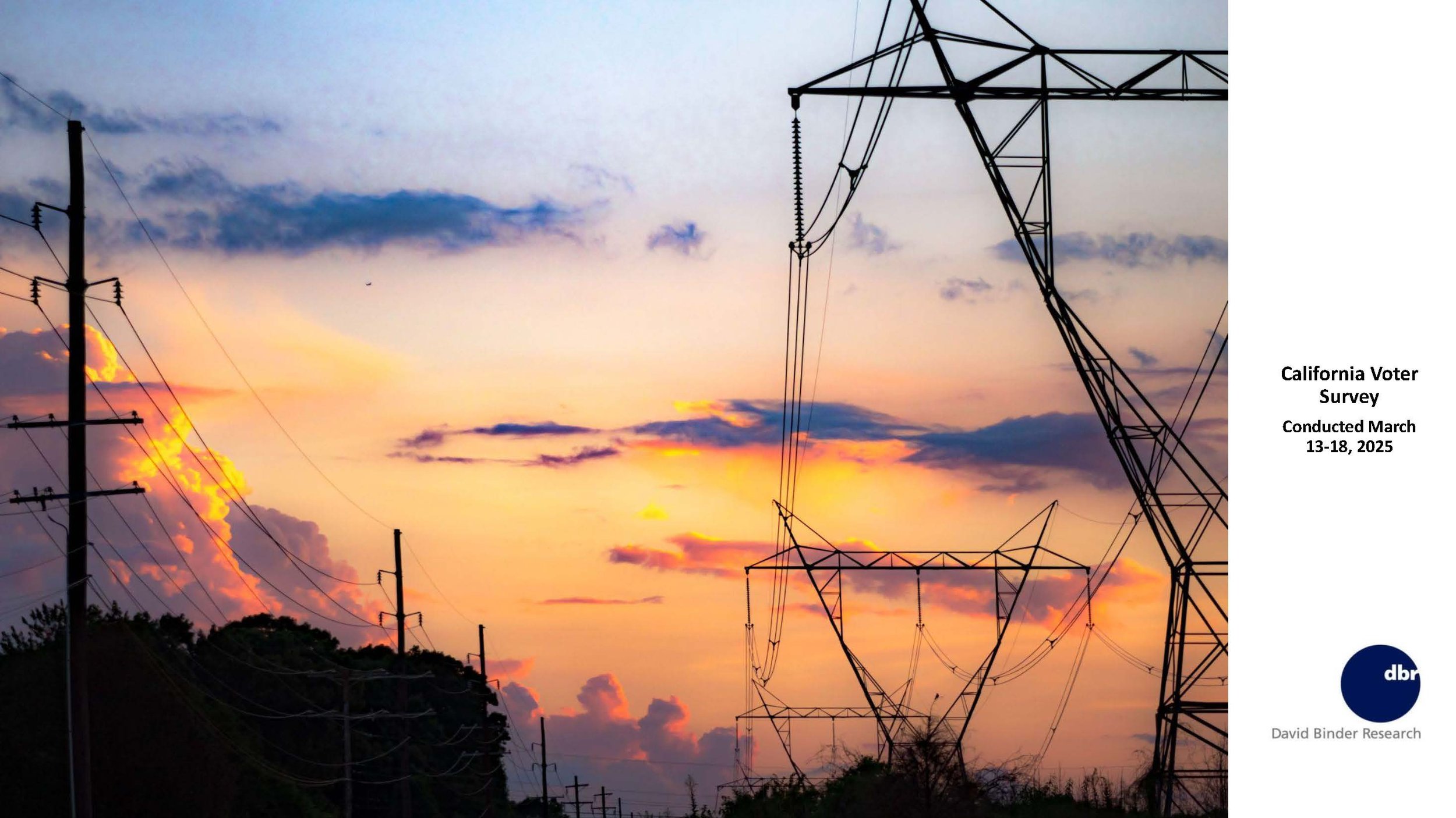 Sunset sky with clouds and power lines and electricity pylons